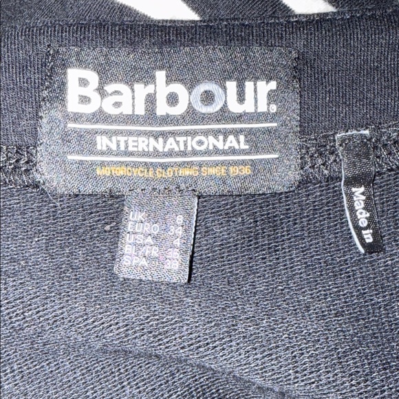 Barbour Black and White Striped Long Sleeve Nautical Top Women’s Size 4 - Picture 6 of 7